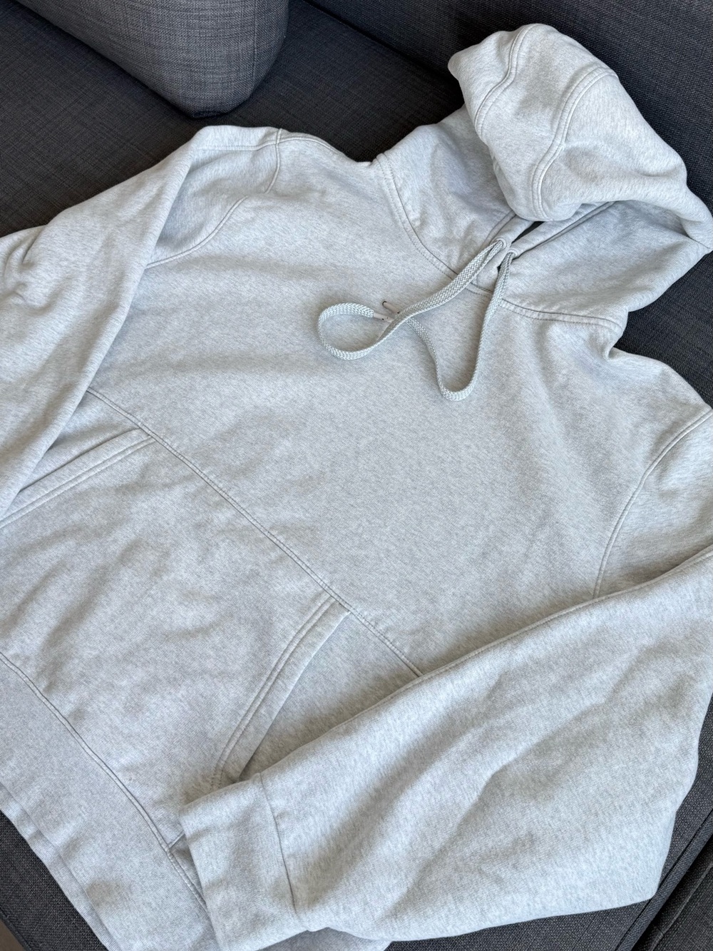 Classic Light Gray Hoodie Sweatshirt - Women